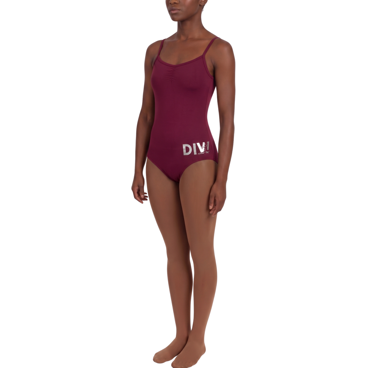Middle Division Relevé II Wine Leotard - Front