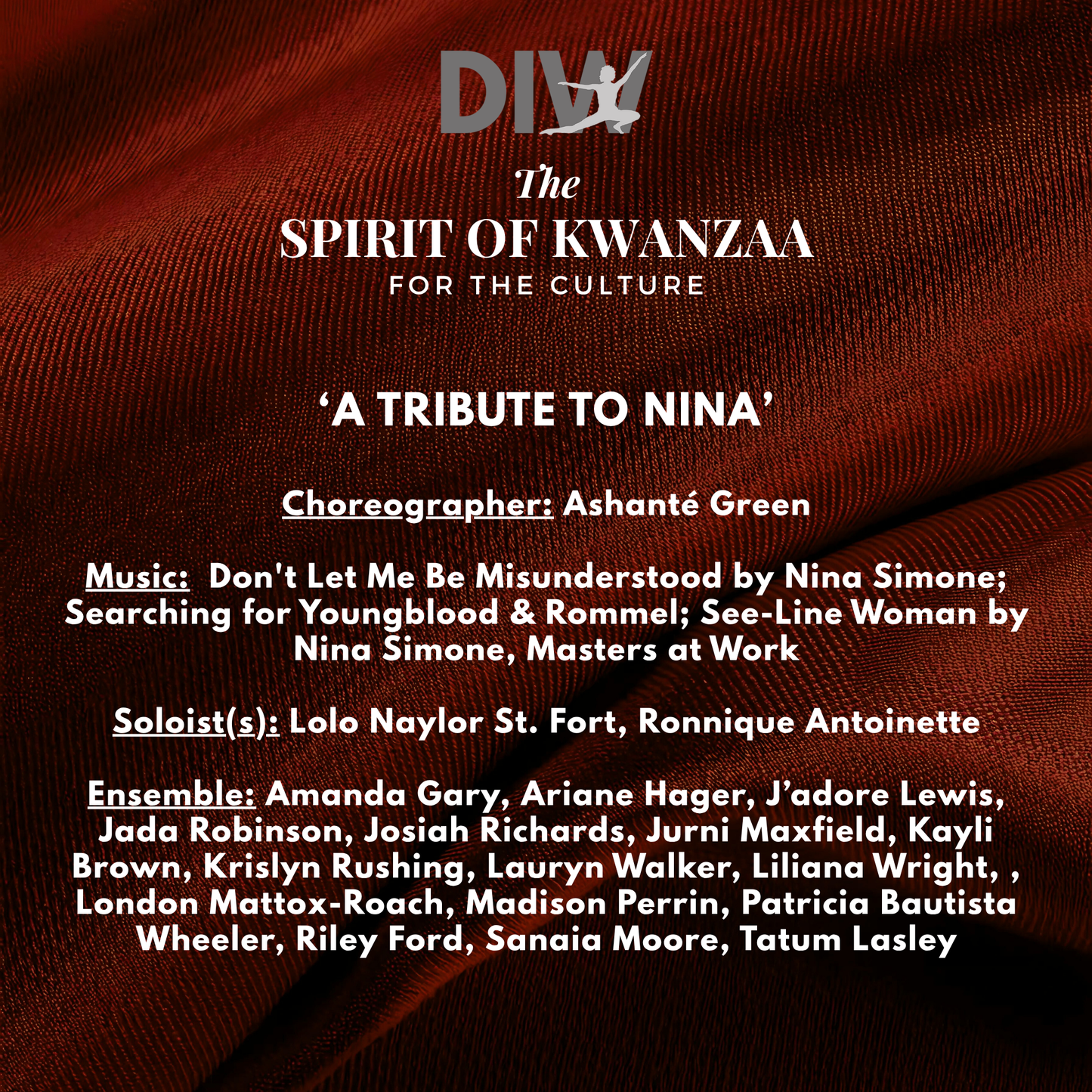 The Spirit of Kwanzaa 2024: For The Culture - A Tribute to Nina